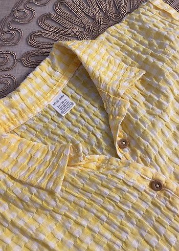 Kısa Kollu Keten Gömlek kız bebek - Görsel 2