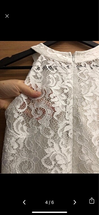 38 Beden beyaz Renk Beyaz, dantelli, astarlı nikah elbisesi