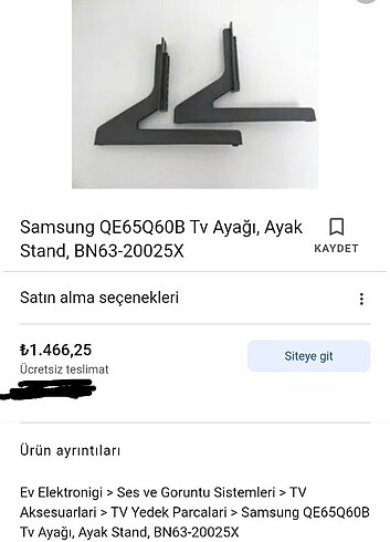 Samsung Samsung TV ayağı 