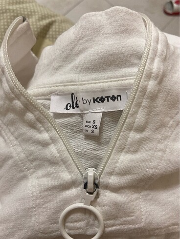 xs Beden beyaz Renk Koton spor crop sweat