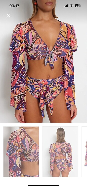 Trendyol & Milla etiketli bikini üstü çiçekli body