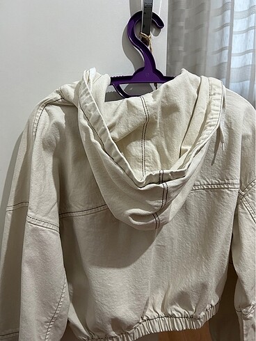 xs Beden ten rengi Renk krem rengi jean ceket crop