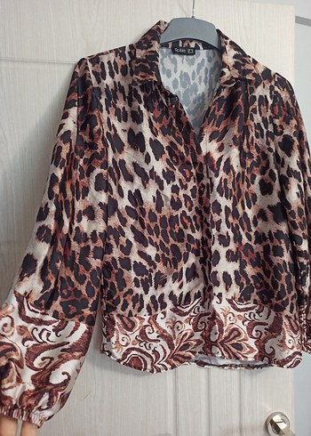 leopar Desenli Kadın Bluz