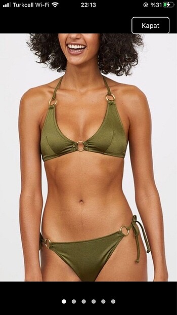 H&M haki bikini takımı