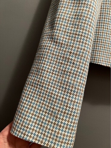 m Beden çeşitli Renk Kareli crop blazer ceket