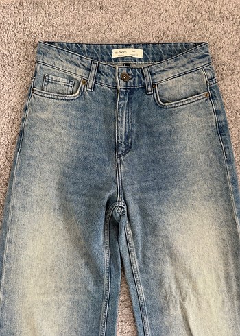 26 Beden mavi Renk Y2K Eskitmeli Jean