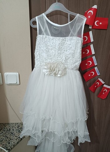 Diğer Beyaz kız çocuk tül elbise