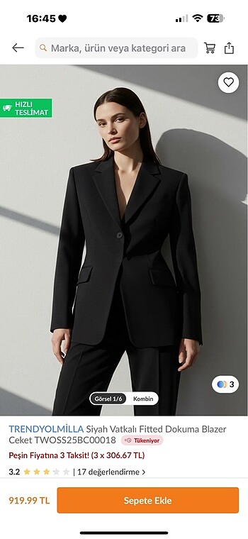 Blazer ceket