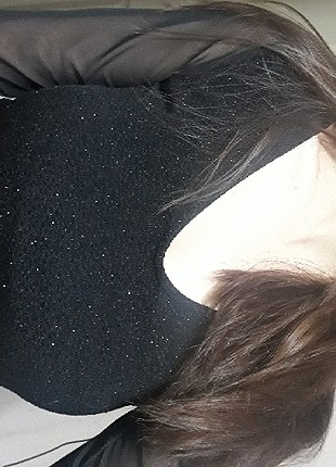 Diğer Siyah Simli Elbise