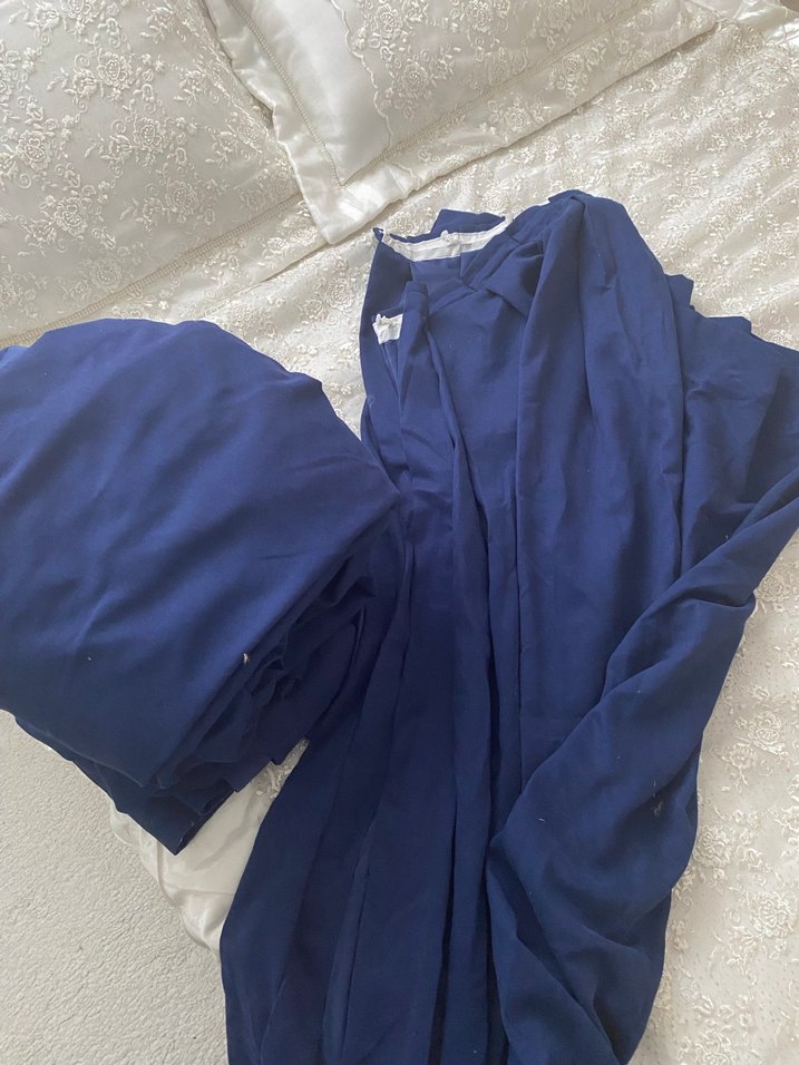 Lacivert Düz fon perde - Görsel 2