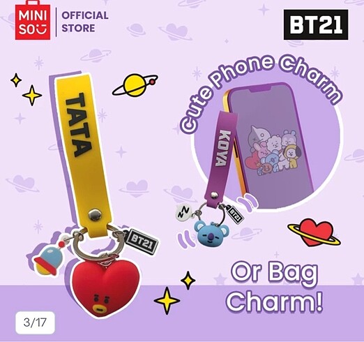 BT21 TELEFON ÇANTA SÜSÜ