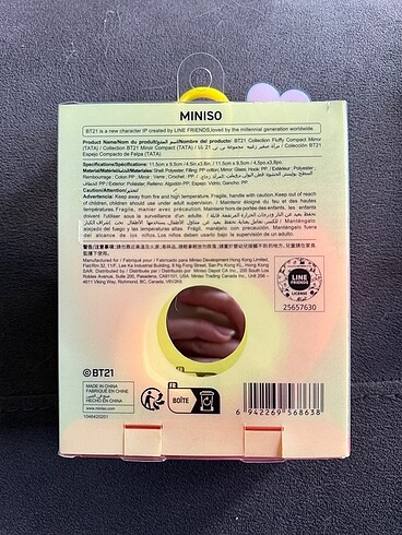 Miniso BT21 TATA Bag charm aynalı