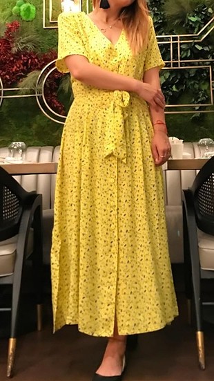 sarı elbise