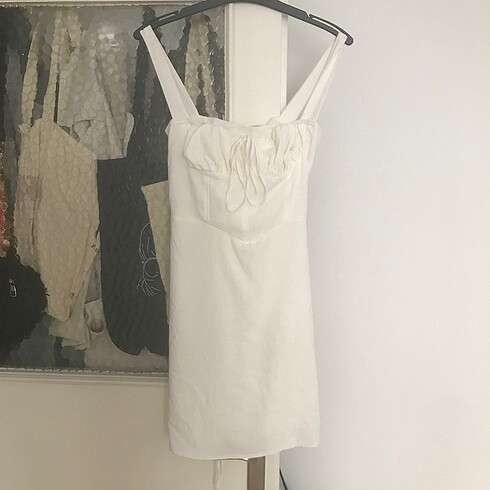 l Beden Beyaz Yazlık Elbise