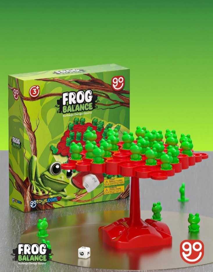 Kurbağa Denge Oyunu - Renkli Eğitim Oyuncağı - Görsel 3