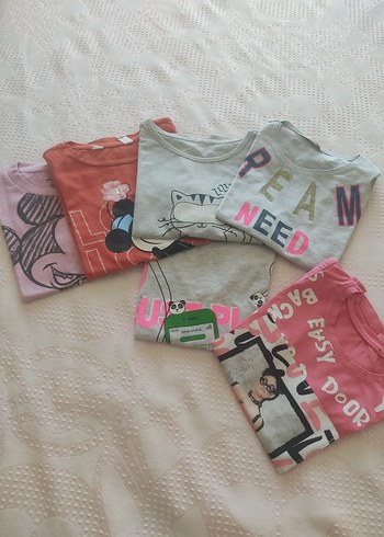 6 adet tişört 5-6 yaş - Görsel 2