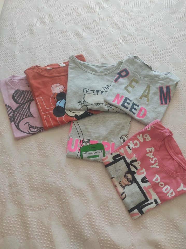 6 adet tişört 5-6 yaş - Görsel 2