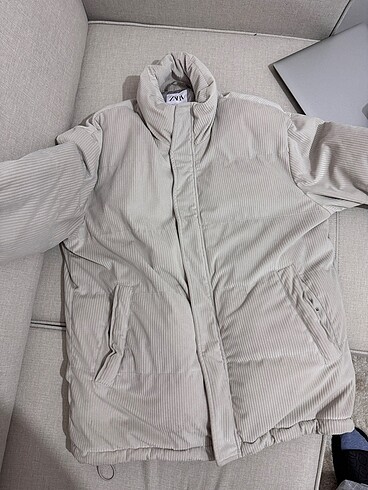 Zara kadife şişme mont