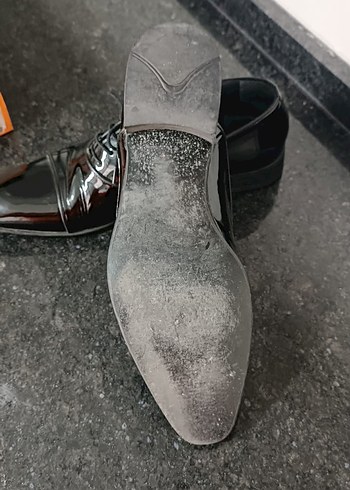 Siyah Erkek Klasik parlak rugan damatlık ayakkabı - Görsel 4