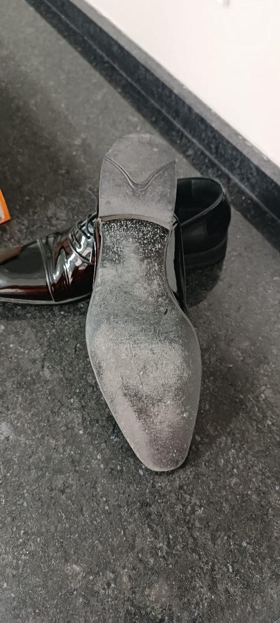 Siyah Erkek Klasik parlak rugan damatlık ayakkabı - Görsel 4