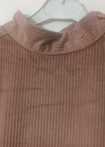 pudra pembesi Uzun Kollu Salaş Kadın Elbise - Görsel 6