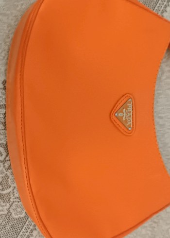 Turuncu Parlak Fermuarlı Kadın Çantası - Görsel 3