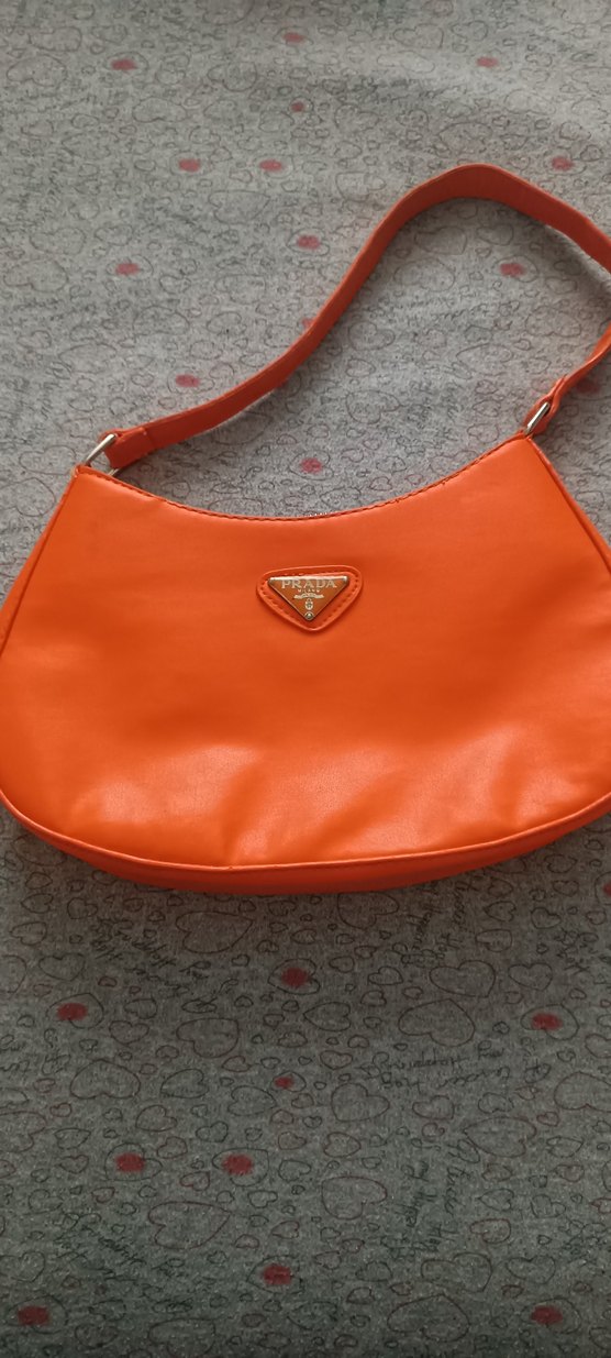 Turuncu Parlak Fermuarlı Kadın Çantası - Görsel 4