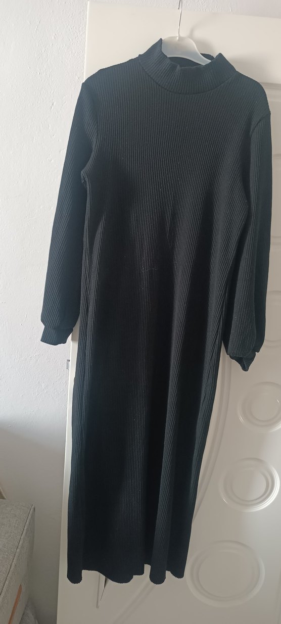 siyah triko elbise - Görsel 4