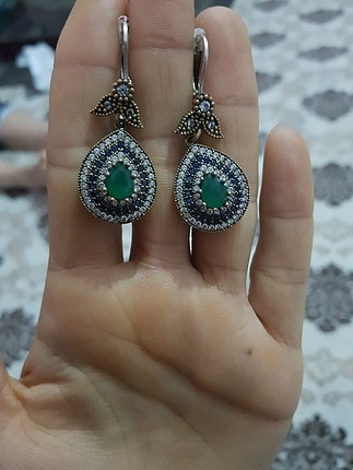 zümrüt taşlı hürrem küpeler ????