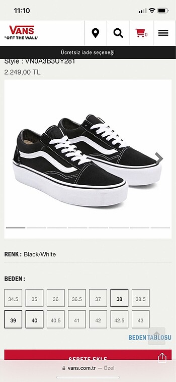 vans platform
