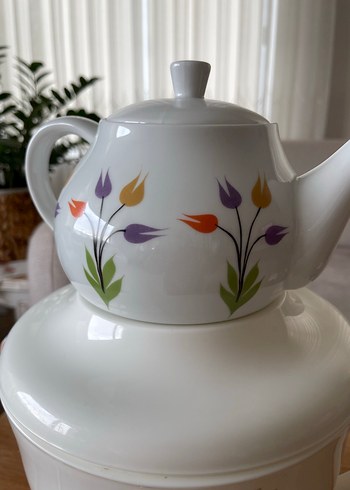 Çiçek Desenli Beyaz Elektrikli Çaydanlık - Görsel 3