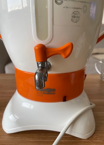 Çiçek Desenli Beyaz Elektrikli Çaydanlık - Görsel 5