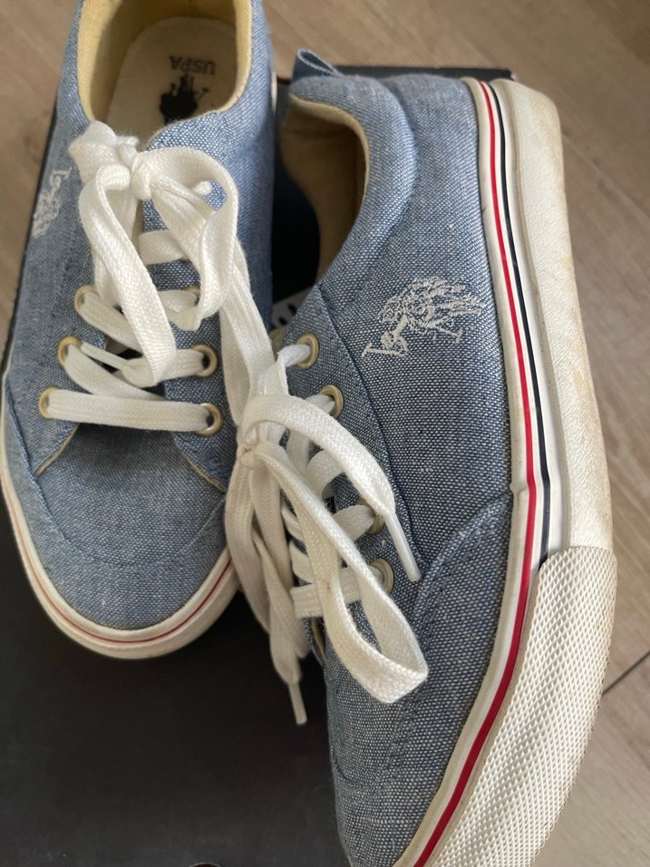 Kadın Mavi Kot Bağcıklı Dolgu Topuk Spor Ayakkabı - Görsel 2