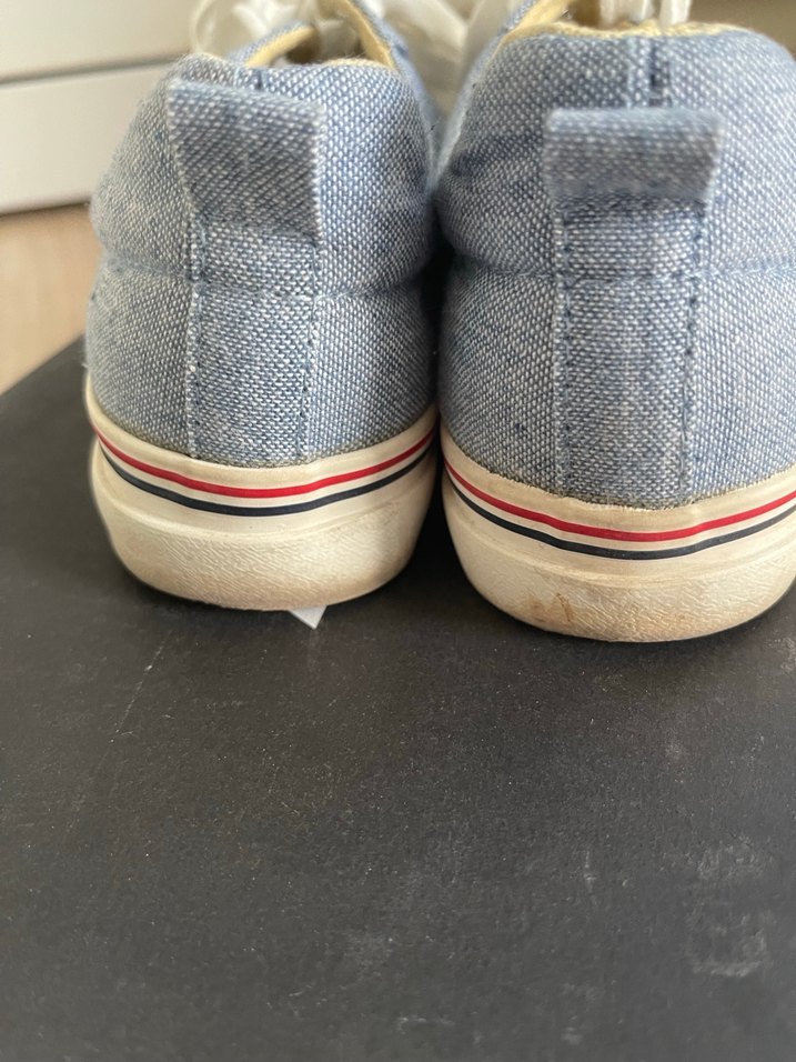 Kadın Mavi Kot Bağcıklı Dolgu Topuk Spor Ayakkabı - Görsel 4