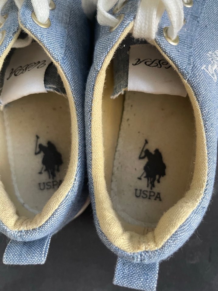 Kadın Mavi Kot Bağcıklı Dolgu Topuk Spor Ayakkabı - Görsel 3