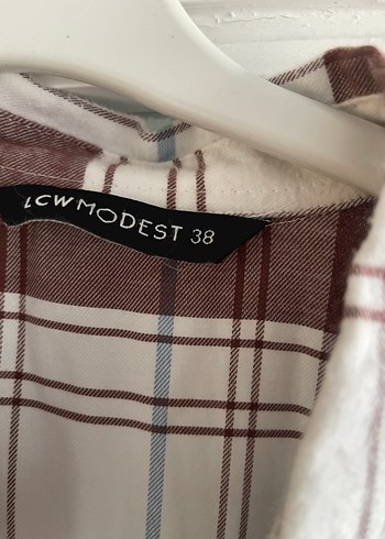 Düğmeli Kahverengi Ekose Gömlek - Görsel 2