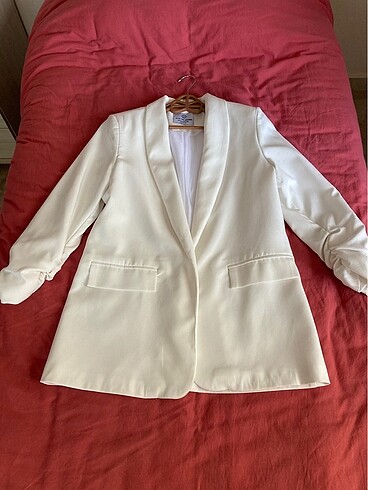 Beyaz blazer Ceket