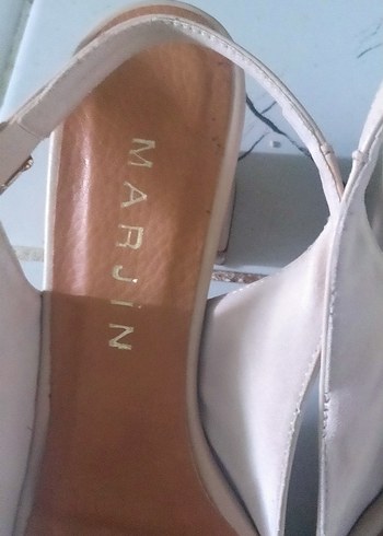 Bej Marjin Topuklu Kadın Ayakkabı - Görsel 2