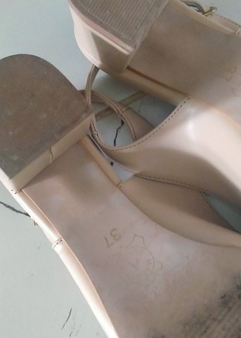 Bej Marjin Topuklu Kadın Ayakkabı - Görsel 3