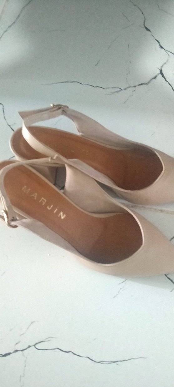 Bej Marjin Topuklu Kadın Ayakkabı - Görsel 4