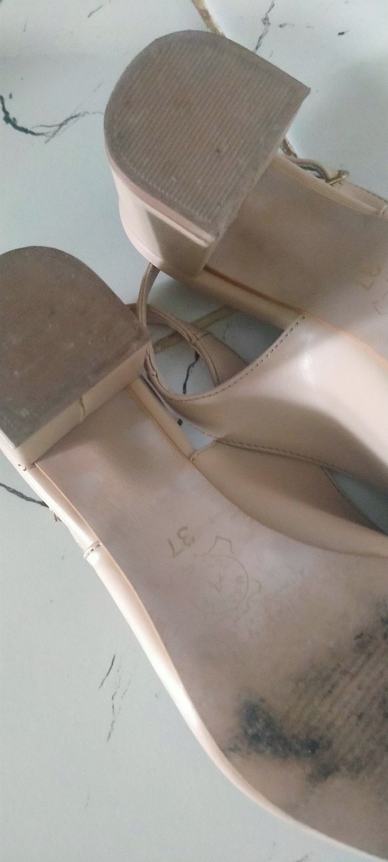 Bej Marjin Topuklu Kadın Ayakkabı - Görsel 3