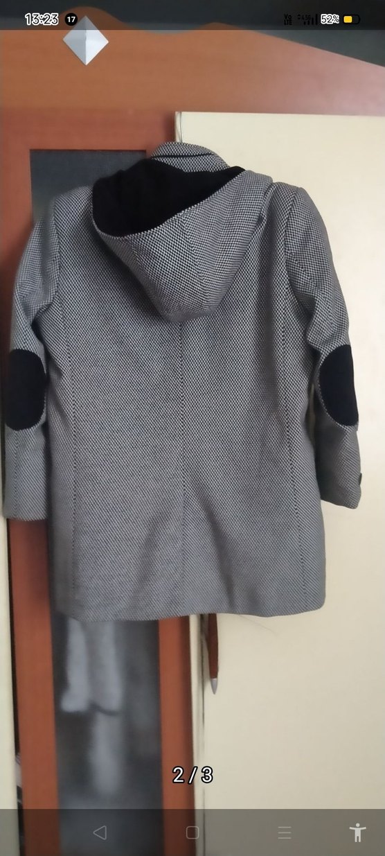 Gri Erkek çocuk kaban - Görsel 2