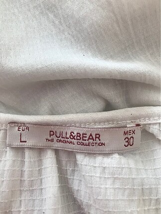 l Beden beyaz Renk PULL AND BEAR OMZU AÇIK DÖKÜMLÜ GÖMLEK