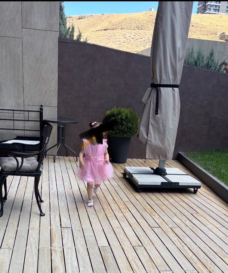 Pembe Pilili Askılı Kız Çocuk Elbisesi - Görsel 2