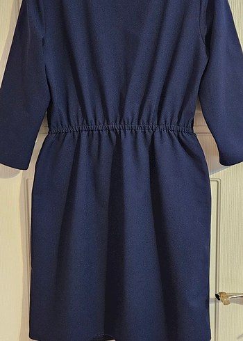 Zincir Detaylı Lacivert Kadın Elbise - Görsel 3