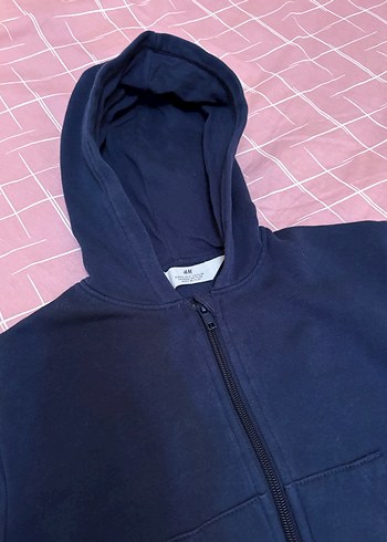 Erkek Çocuk Fermuarlı Koyu Mavi Sweatshirt - Görsel 2