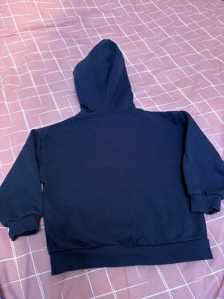 Erkek Çocuk Fermuarlı Koyu Mavi Sweatshirt - Görsel 3