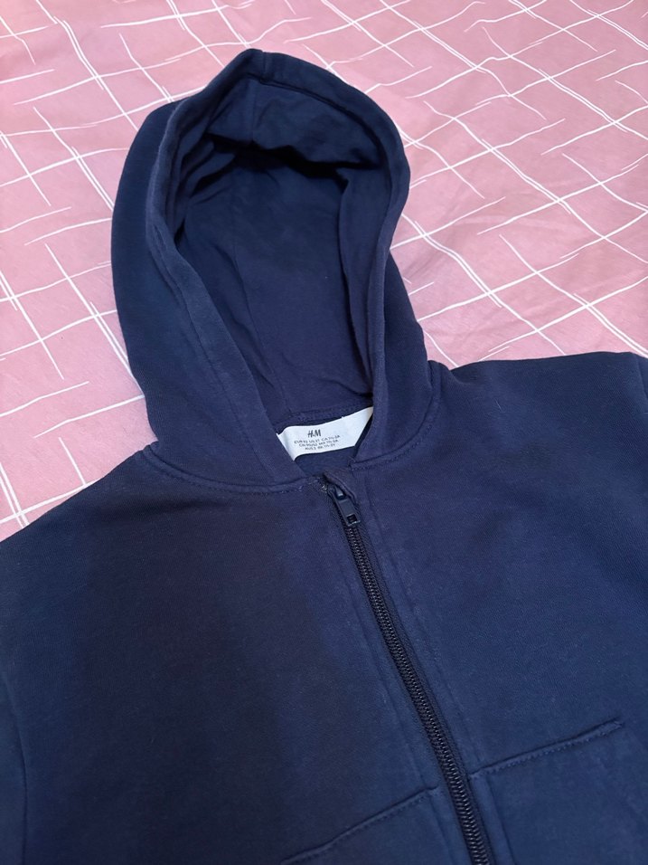 Erkek Çocuk Fermuarlı Koyu Mavi Sweatshirt - Görsel 2