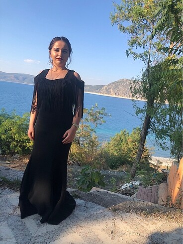 Abiye Siyah Şık Balık Abiye