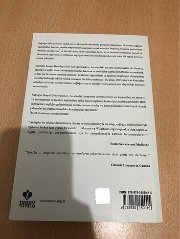  Sağlığın sosyal belirleyicileri